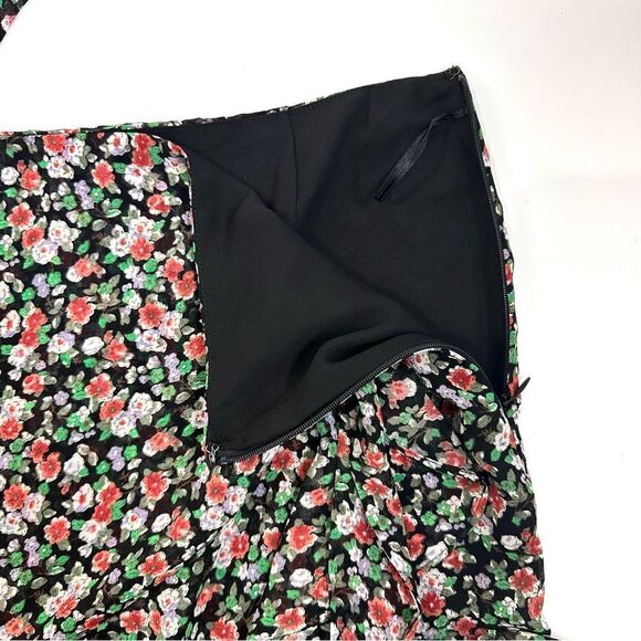 Rebecca Minkoff Alice A-line Multicolored Floral Ruffle Wrap Style Skirt Sz XS - Picture 10 of 15